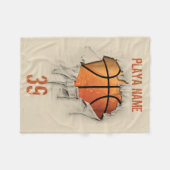 Torn Basketball Fleece Blanket (Voorkant (Horizontaal))