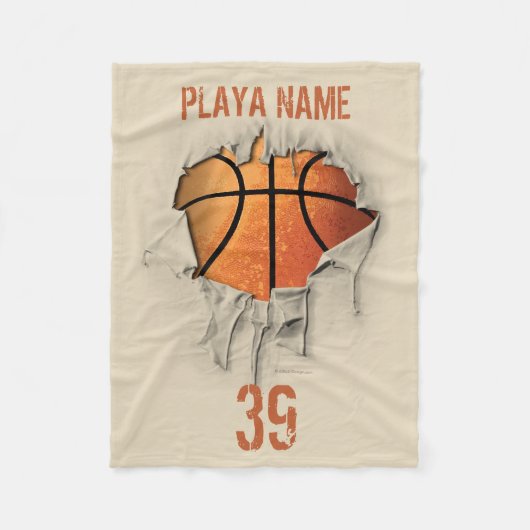 Torn Basketball Fleece Blanket Deken (Voorkant)