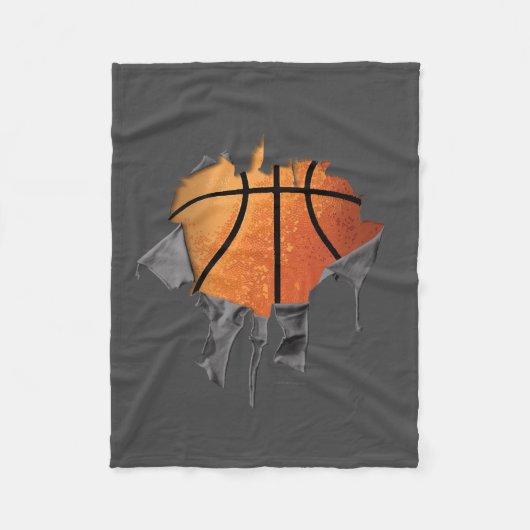 Torn Basketball Fleece Deken (Voorkant)