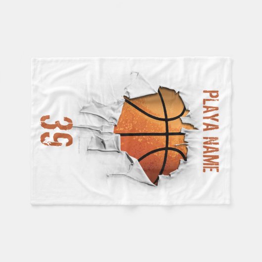 Torn Basketball Fleece Deken (Voorkant (Horizontaal))