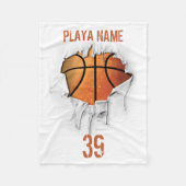 Torn Basketball Fleece Deken (Voorkant)