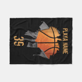 Torn Basketball Fleece Deken (Voorkant (Horizontaal))