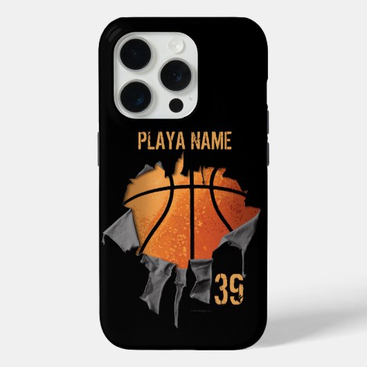 Torn Basketball (gepersonaliseerd) Case-Mate iPhone Case (Achterkant)