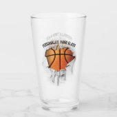 Torn Basketball (gepersonaliseerd) Glas (Achterkant)