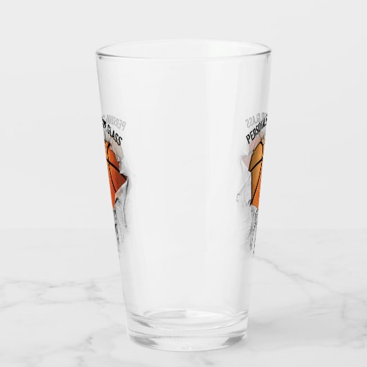 Torn Basketball (gepersonaliseerd) Glas (Links)