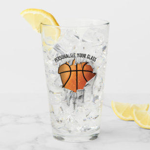 Torn Basketball (gepersonaliseerd) Glas