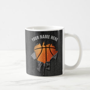 Torn Basketball (gepersonaliseerd) Koffiemok