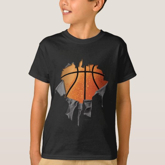 Torn Basketball (nummer en naam) T-shirt (Voorkant)