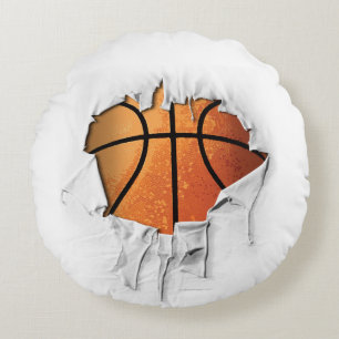 Torn Basketball Round Pillow Rond Kussen