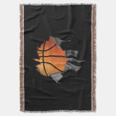 Torn Basketball Throw Blanket Deken (Voorkant Verticaal)