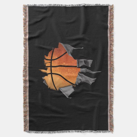 Torn Basketball Throw Blanket Deken (Voorkant Verticaal)