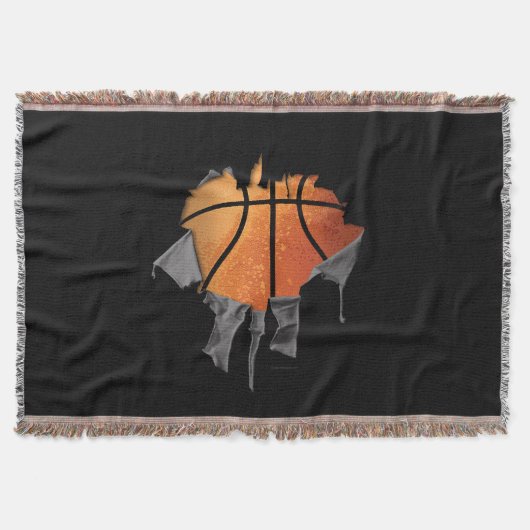 Torn Basketball Throw Blanket Deken (Voorkant)