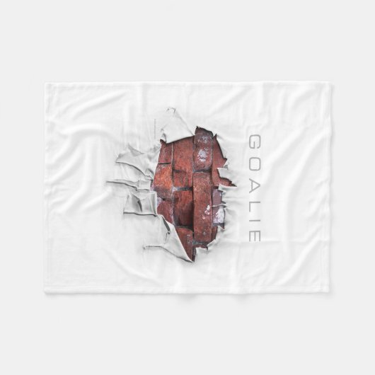 Torn Brick Wall Goalie (Hockey) Fleece Deken (Voorkant (Horizontaal))