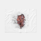 Torn Brick Wall Goalie (Soccer) Fleece Deken (Voorkant (Horizontaal))