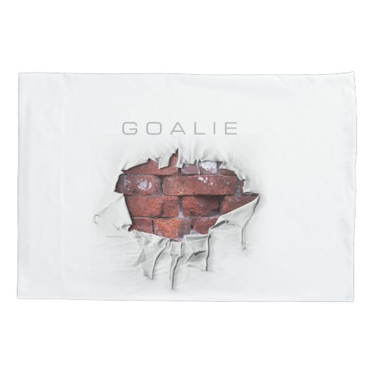 Torn Brick Wall Goalie (Soccer) Kussensloop (Achterkant)