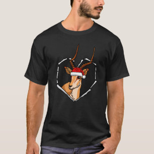 Torn Cloth Antelope Face met kerstPet Hole H T-shirt