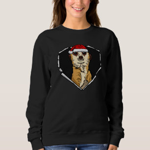 Torn Cloth Meerkat Face met kerst Pet Hole Trui