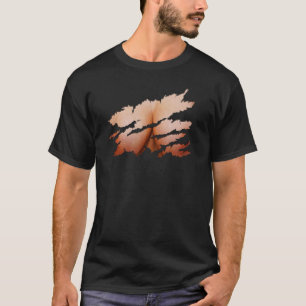 Torn Clothes Revealing Woman's Chest Illusion T-shirt