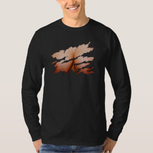 Torn Clothes Revealing Woman's Chest Illusion T-shirt