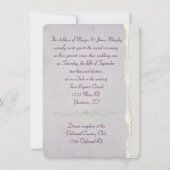 Torn Edge Lavender Wedding Vow Renewal Kaart (Voorkant)