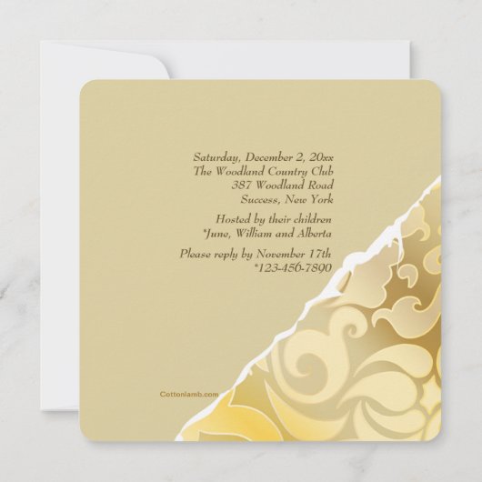 Torn Edges Photo Jubileum Invitation Kaart (Achterkant)