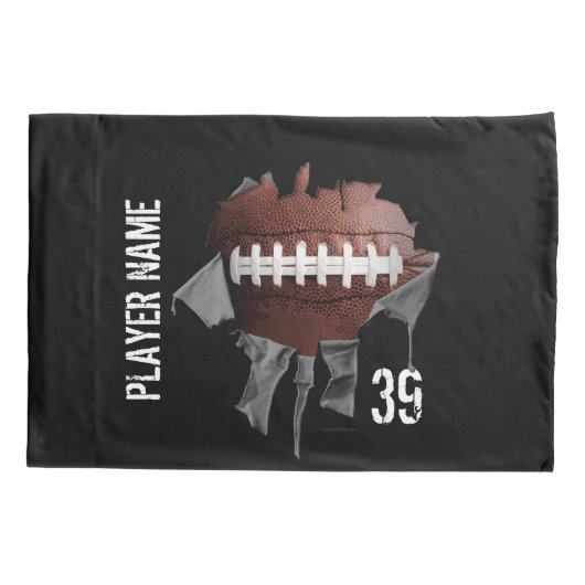 Torn Football - Aangepaste donkere draagtas Kussensloop (Achterkant)