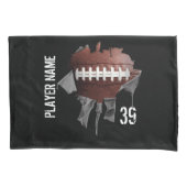 Torn Football - Aangepaste donkere draagtas Kussensloop (Voorkant)