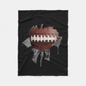 Torn Football Dark Fleece Blanket (Voorkant)