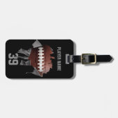 Torn Football (gepersonaliseerd) Bagagelabel (Voorkant horizontaal)