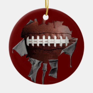 Torn Football Keramisch Ornament