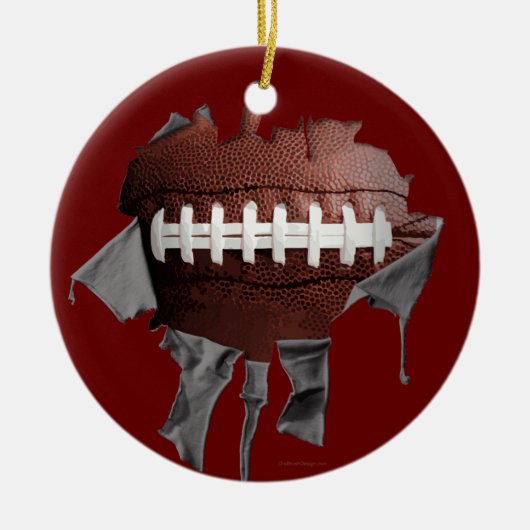 Torn Football Keramisch Ornament (Voorkant)