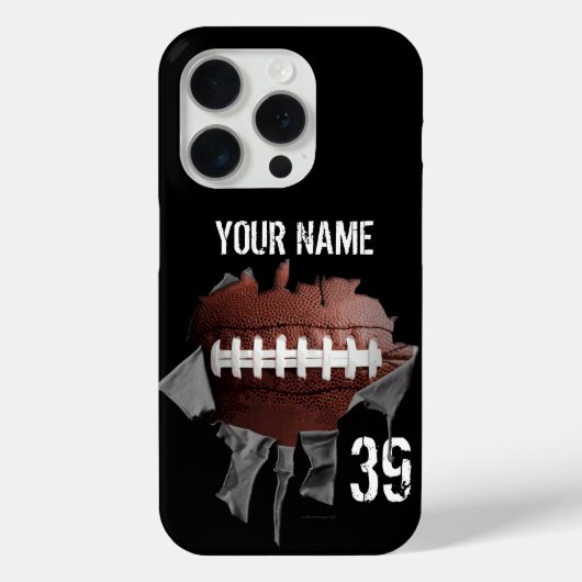 Torn Football (Pesonalized) Case-Mate iPhone Case (Achterkant)