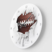 Torn Football White Wall Clock Grote Klok (Hoek)