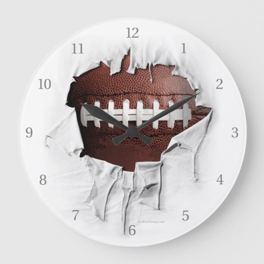 Torn Football White Wall Clock Grote Klok (Voorkant)