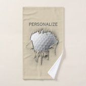 Torn Golf Ball Bad Handdoek (Handdoek)