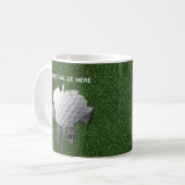 Torn Golf Ball Coffee Mok (Voorkant links)
