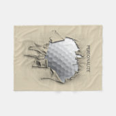 Torn Golf Ball Fleece Deken (Voorkant (Horizontaal))