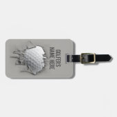 Torn Golf Ball (gepersonaliseerd) Bagagelabel (Voorkant horizontaal)