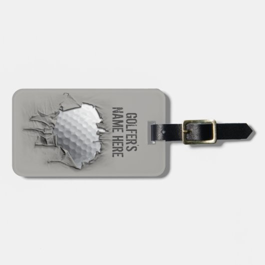 Torn Golf Ball (gepersonaliseerd) Bagagelabel (Voorkant horizontaal)
