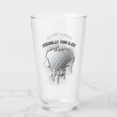 Torn Golf Ball (gepersonaliseerd) Glas (Achterkant)