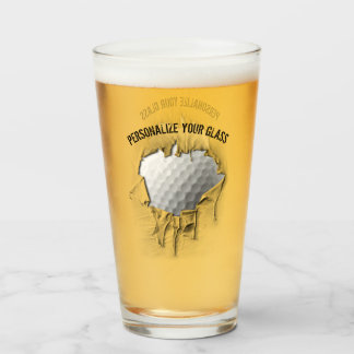 Torn Golf Ball (gepersonaliseerd) Glas