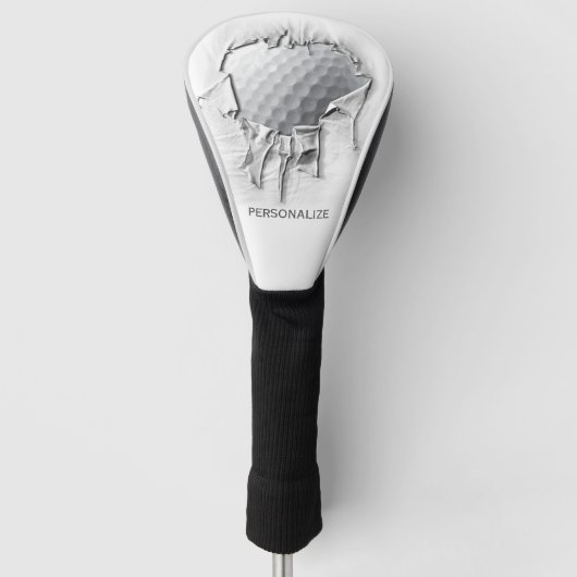 Torn Golf Ball Golf Head Hoesje Golfheadcover (Voorkant)
