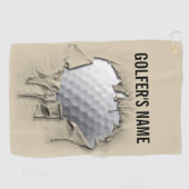 Torn Golf Ball () Golfhanddoek (Horizontaal)