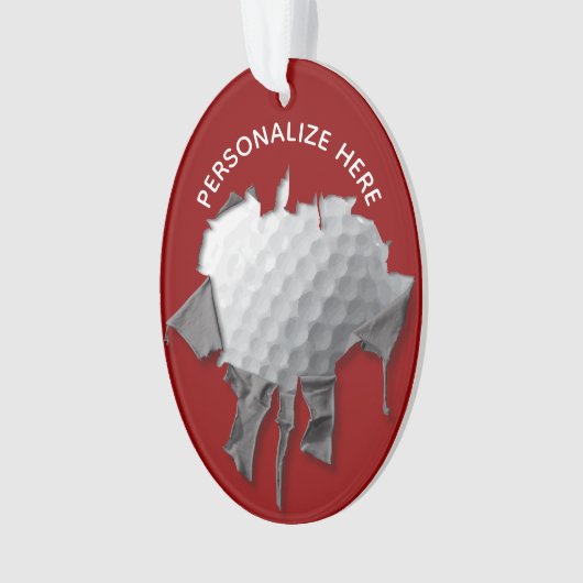 Torn Golf Ball Ornament (voorkant)