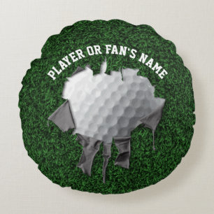Torn Golf Ball Round Pillow Rond Kussen