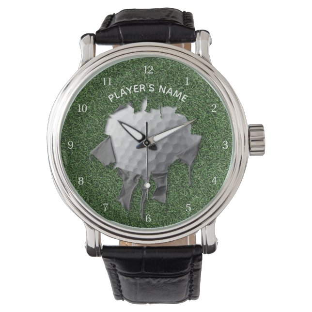 Torn Golf Ball Wristwatch Horloge (Voorkant)