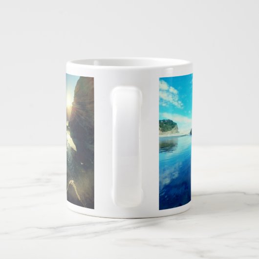 Torn NZ Seascape Tasman Uitzicht Grote Koffiekop (Achterkant)