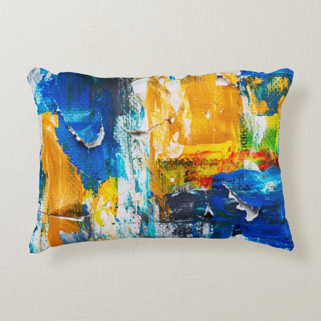 Torn Painting Easel Accent Pillow Kussen (Voorkant)