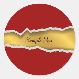 Torn Paper Ronde Sticker