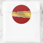 Torn Paper Ronde Sticker (Tas)